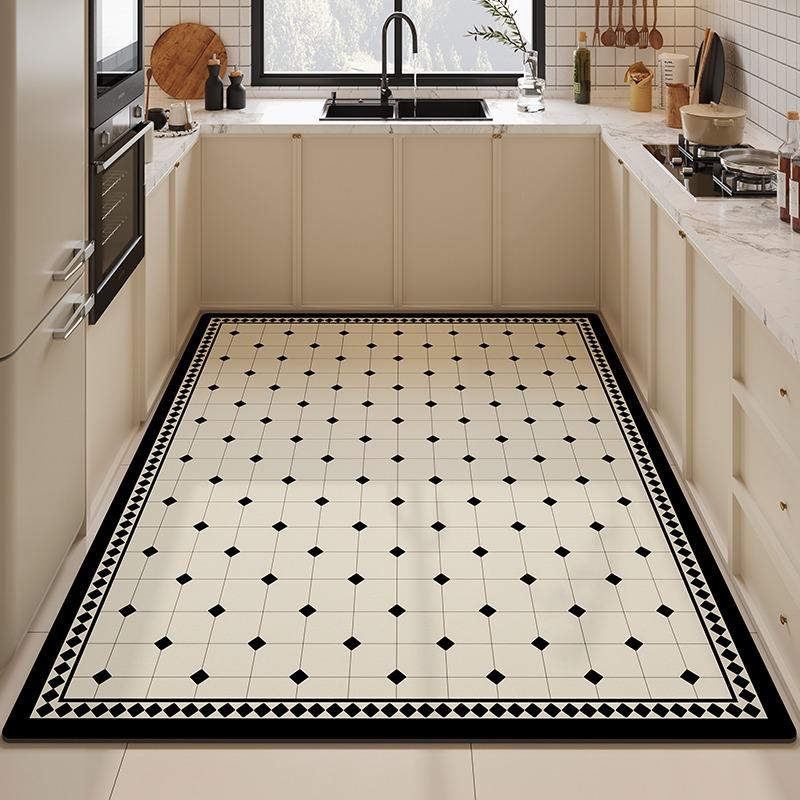 Kitchen Floor Mat Pvc Waterproof Leather Carpet Non-slip Oil-proof Special Mats Large Area Rug Easy To Clean Alfombra De Cocina
