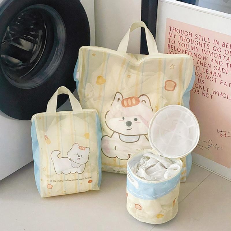 Dog Shape Laundry Bag Clothes Washing Protection Mesh Bag Machine Wash Anti-Deformation Laundry Net Thickened Wear-Resistant Lar