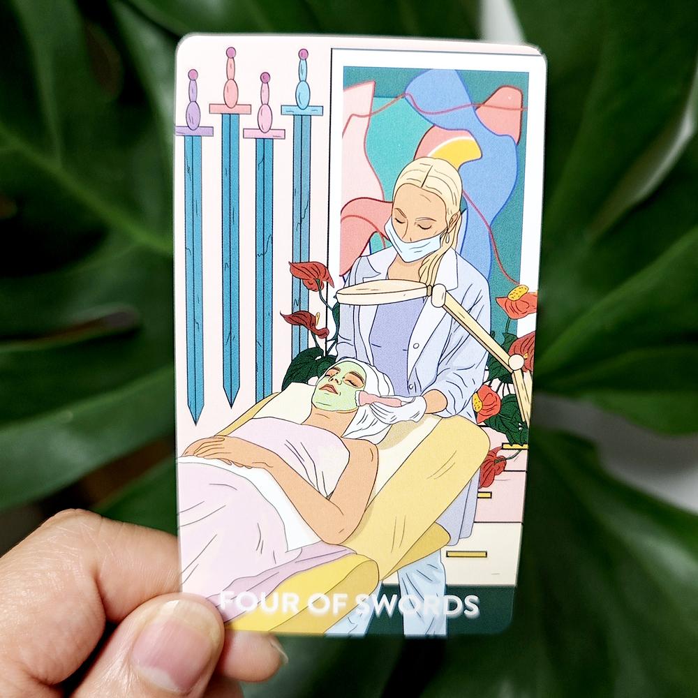 Neoterisches Feminines Tarot-Deck 10,3*6cm – 78 Stück Moderne Randlose Tarotkarten