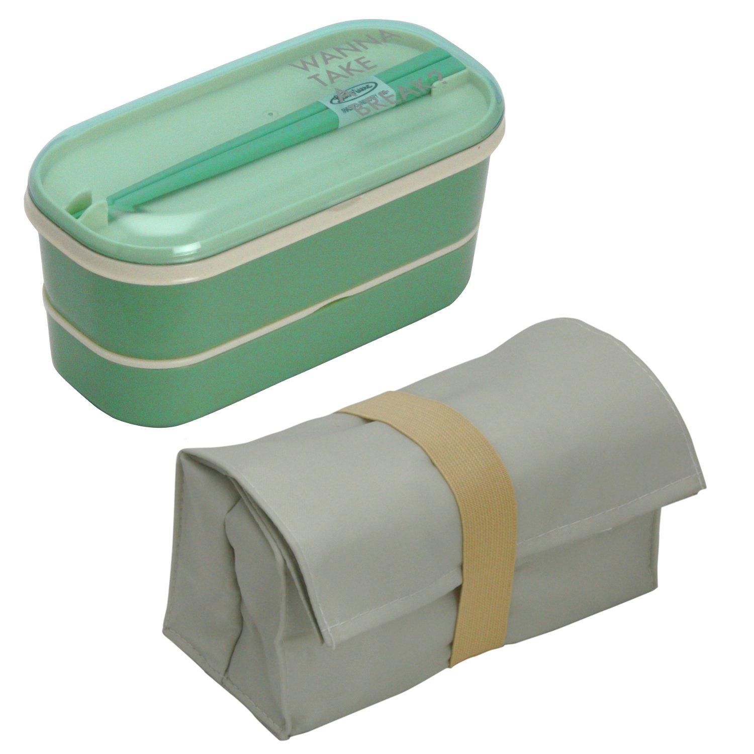 

Iwasaki Kogyo Bento Small Compact Lunch Box, Green, 590ml, Box, B-465-IG зелёный