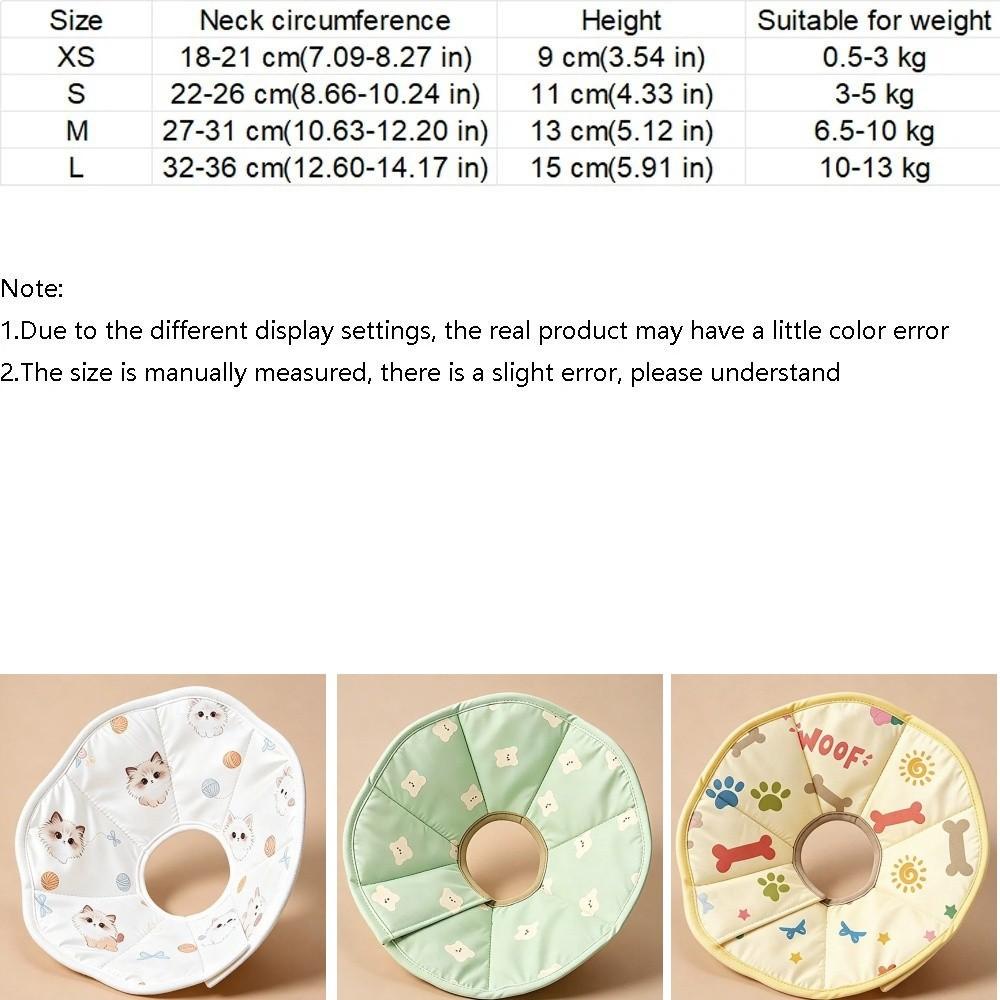 Adjustable Pet Elizabethan Collar Breathable Cat Recovery Collar Pet Cone Collar Cat Dog