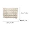 Quilted Travel Makeup Pouch with Zipper Corduroy Makeup Organizer Storage Bag Cosmetic Organizer Case for Women and Girls
