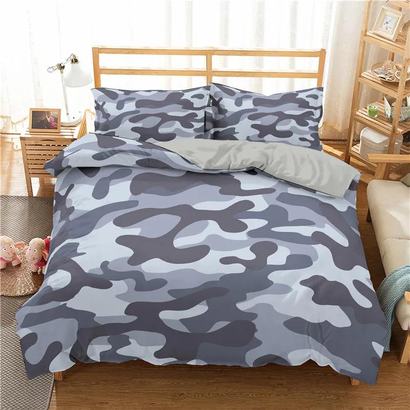 3D Tarnmuster Bettwäsche-Set Design Heimtextilien Coole Jungen Mädchen Kinder Erwachsene Bettbezug-Set Weiche Deckenbezüge Mit Kissenbezug 3 Teile