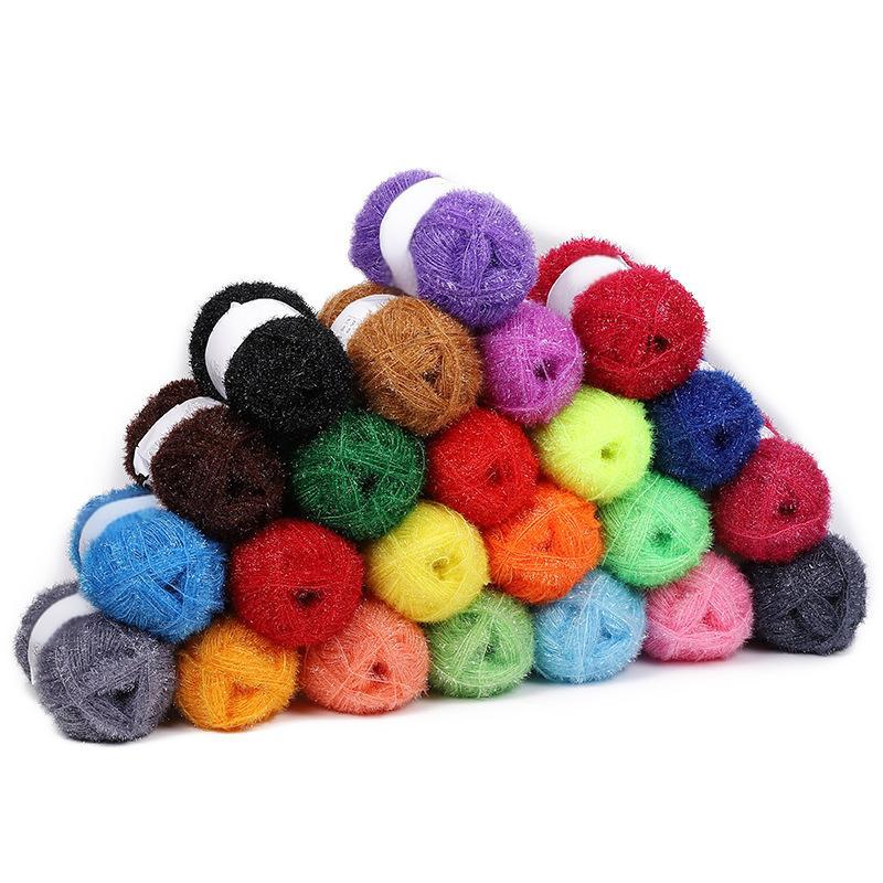 50G Knitting Premium Yarn Lustrous Acrylic High-Quality Fiber Durable Glass Knit-Friendly Thread Sparkly