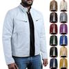 Modă Bărbați Iarnă Cald Casual Piele Fermoar Mânecă Lungă Jachetă Palton Top