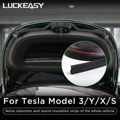 Kit de tiras de sellado para puerta de coche Tesla Model 3 YXS, insonorización, aislamiento acústico, burlete de sellado, accesorios exteriores 2023