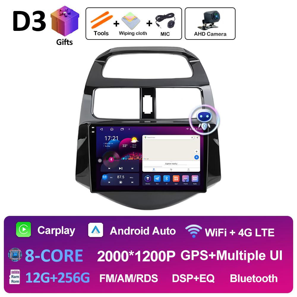 Android 14 Car Video For Chevrolet Spark Beat Matiz Creative 2010 2011 2012 2013 2014 Radio Player GPS Navigation Auto Tools 4G