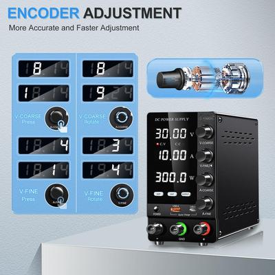 30V 10A Regulated Bench Power Supply Digital Display Current Stabilizer Variable Adjustable Switching DC Power Supply