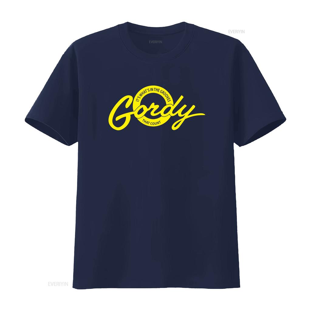 Gordy Records T Shirt Retro Motown Style With Its Whats In The Grooves That Count Print Northern Soul Inspired Sizes S