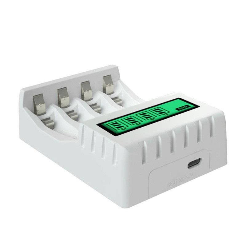 

Универсальное умное зарядное устройство для батареек AA/AAA с четырьмя слотами