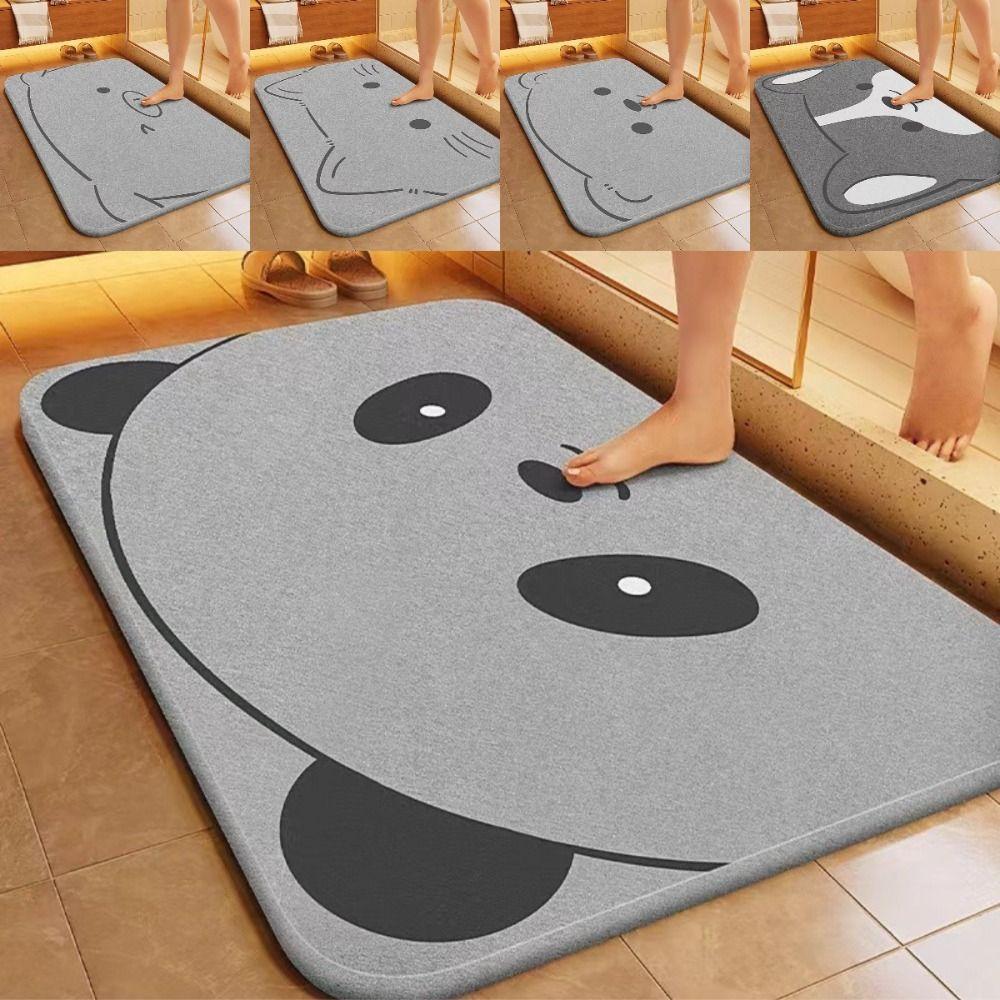 

40*60cm Floor Mat Soft Diatomaceous Earth Bath Mats New Home Carpet For Home Cat