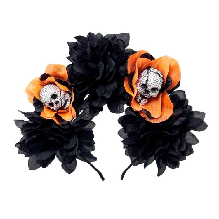 Головной убор День Мертвых Цветочная Корона Ободок Мексиканский Фестивальный Цветочный Головной Убор Хэллоуин Пять Мая Костюм