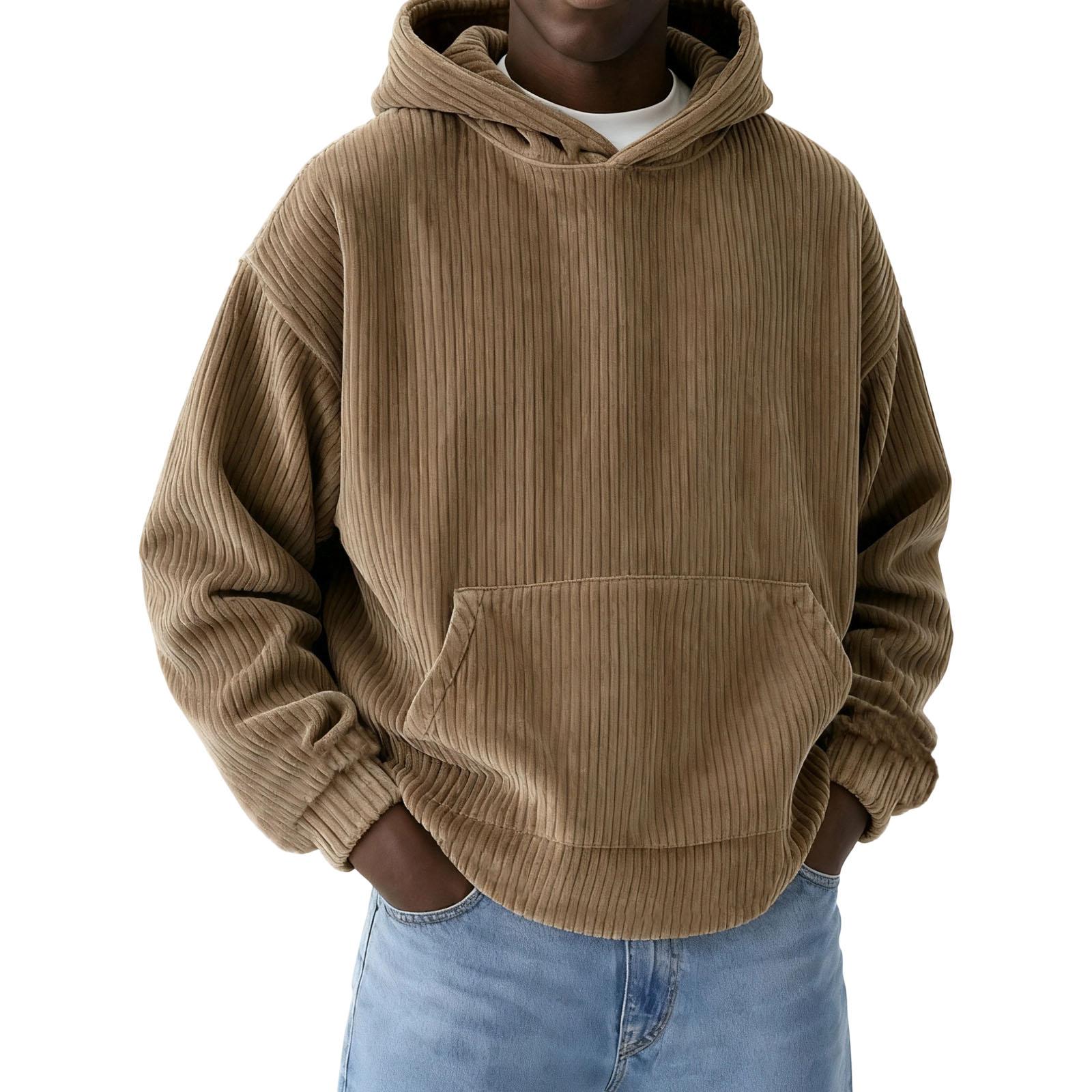 

Мужская Повседневная Спортивная Свободная Толстовка с Капюшоном и Вышивкой XXL