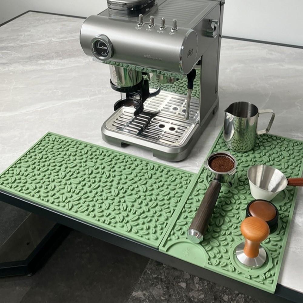 Silicone Coffee Bean Mat Thermal Insulation Waterproof Drainage Mat Coffee Accessories Non-slip Anti-Slip Pad Coffee Bar