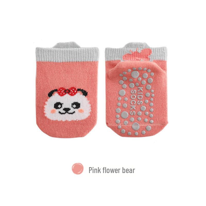 Baby-Baumwollsocken mit Rutschfestigkeit – Dünne Indoor-Knöchelsocken für Kleinkinder (Frühling Sommer Herbst)