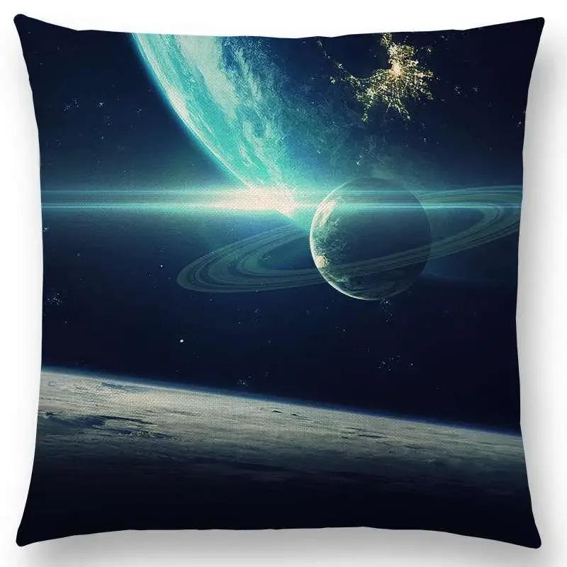Beautiful Planets Amazing Galaxies Dreamy Stars Brand New Mysterious Universe Vast Outer Space Cushion Cover Sofa Pillow Cover