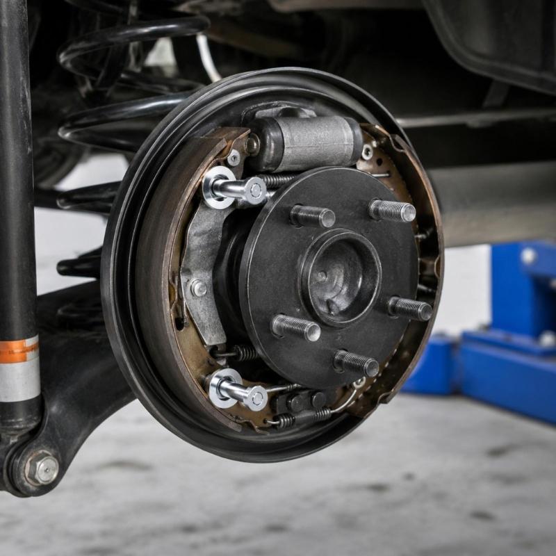 Suspension Control Service Hardware Set with Four Flanged Bushings, Sleeves, Threaded Pins, Nuts & Washers for Austin Mini Front End Maintenance