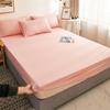 100% bumbac cearșaf de pat moale și groasă Husă de saltea Lenjerie de pat reglabilă Husă de protecție Husă de cuvertură de pat de culoare solidă Fără pernă