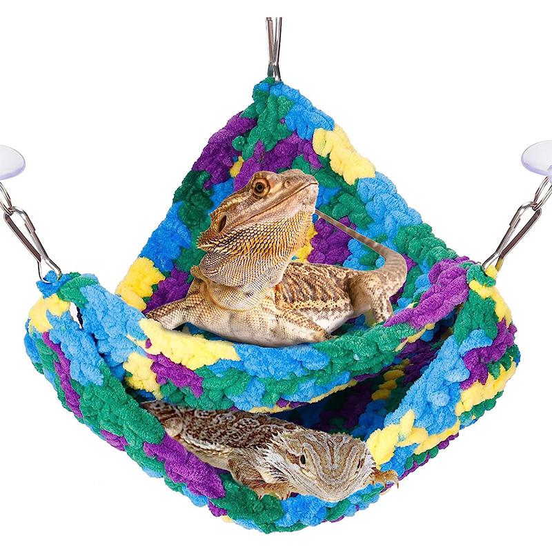 Ještěrka postel Papoušek Křeček Malé zvíře Měkká houpací síť Podložky pro plazy Postel na spaní pro malé mazlíčky Gecko Ještěrka Dragon Houpačka Závěsná postel