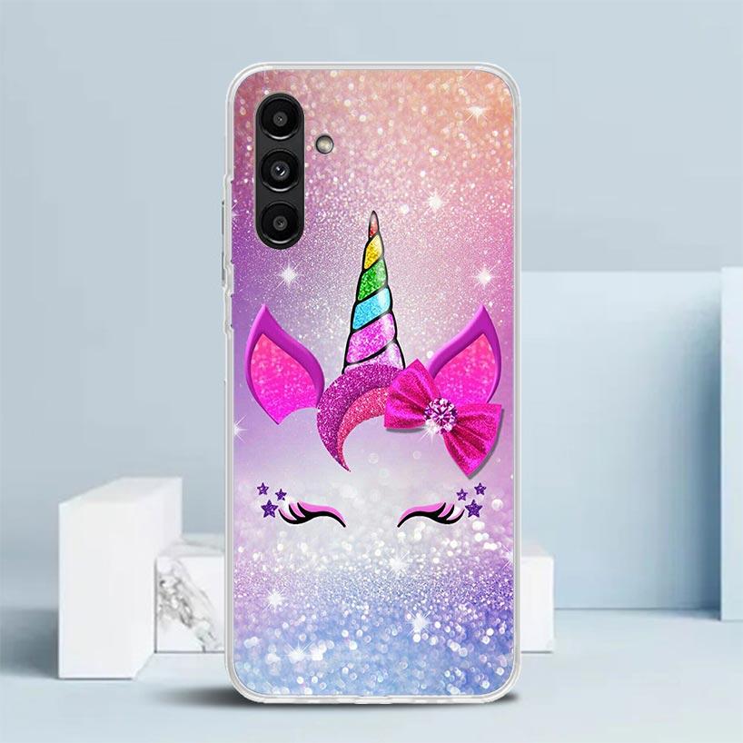 Pink Unicorn Rainbow Phone Case For Samsung Galaxy A17 A37 A57 A16 A15 A14 A13 A56 A55 A54 A53 A36 A35 A34 A33 A26 A25 A24 A23 G