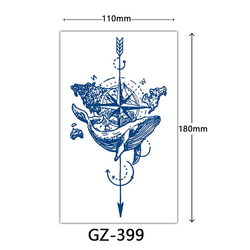 Kräuter-Tattoo-Aufkleber, Saft-Tattoo-Aufkleber, Englischer Buchstabe Semi-permanente Tattoo-Aufkleber Tattoo