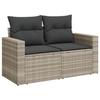 VidaXL Canapé de Jardin 2 Places et Coussins, Siège avec Housse, Meuble de Terrasse Patio Balcon Extérieur, Gris Clair 366195