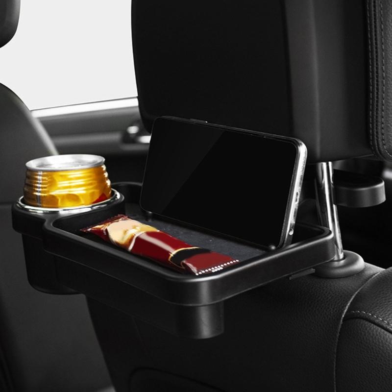 Multifunctional Headrest Table Drink Holder Car Dinner Plate Car Seats Tray Cup Holder Phone Stand Interior Accessory