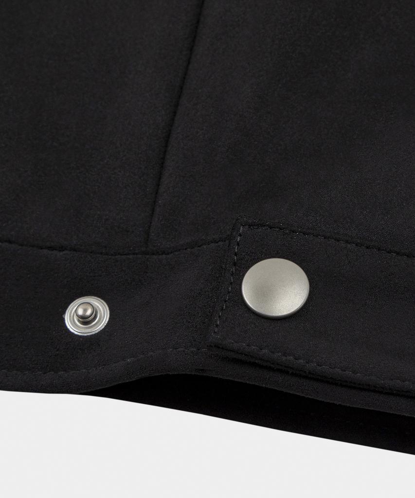 LETTERCOMO Contemporary Suede Rider Jacket Black