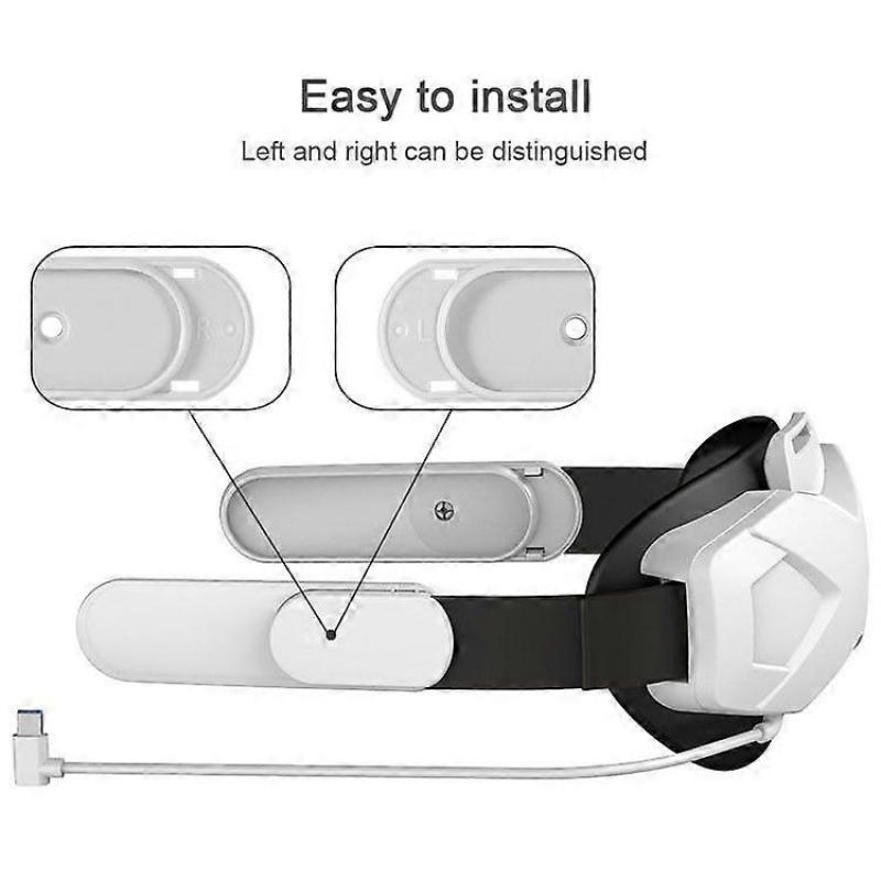 SBSGV Oculus Meta/Quest 2 Head Strap with Battery Pack, Adjustable Elite Strap 5000mAh Fast Charging Extend 3hrs in VR Playtime, Quest 2 Head Elite St