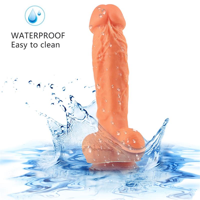 Adult Products Female Masturbation Dual Hardness Liquid Silicone Simulation Penis Manual Suction Cup False Anal Anal Plug