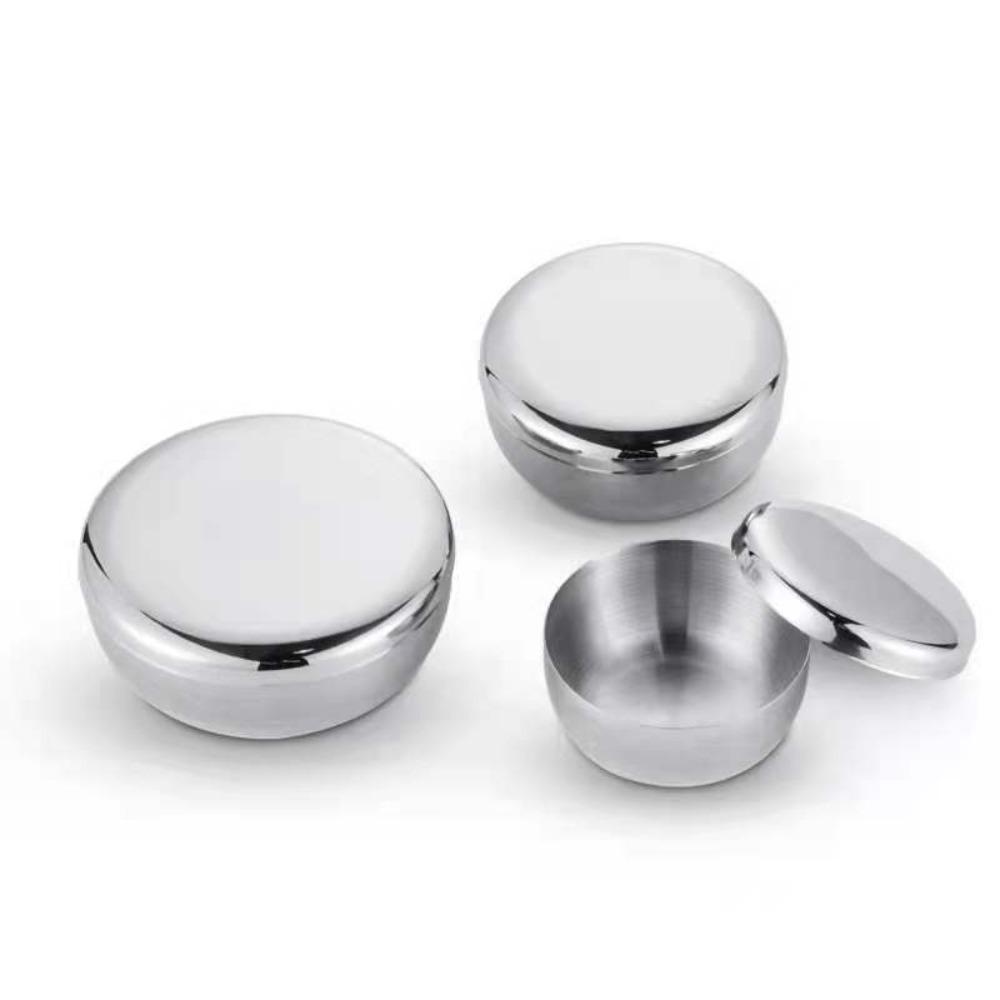 Round Korean Stainless Steel Bowl With Lid Children Bowl Kitchen Accessories Rice Bowl  Kimchee