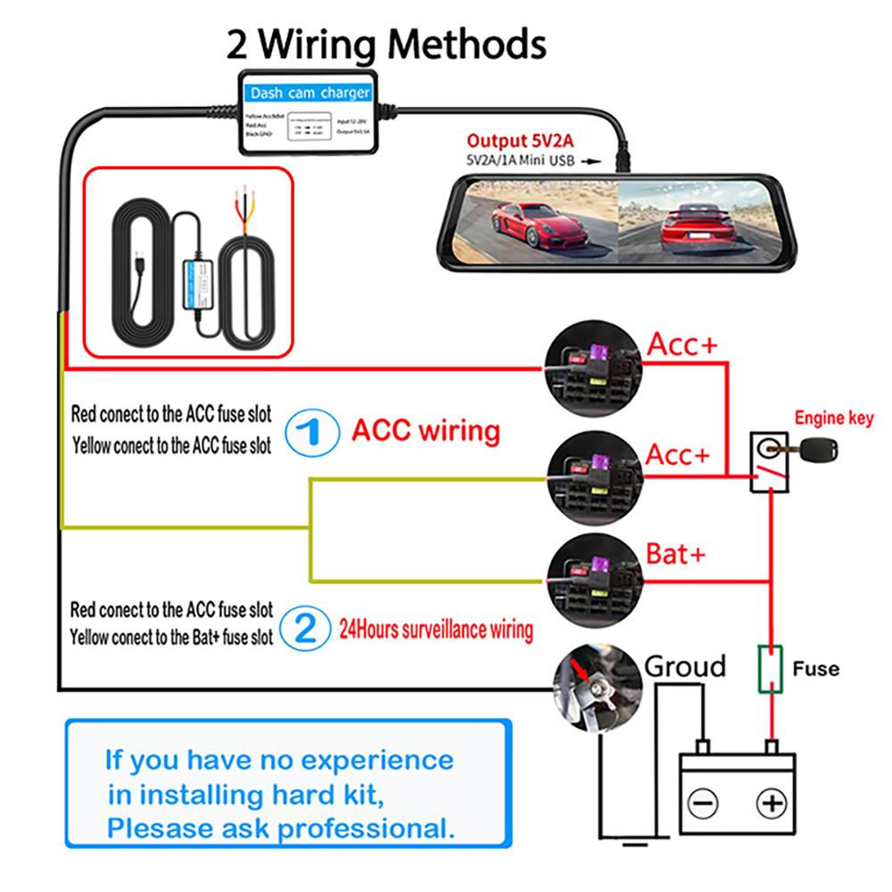Three Recording High-definition Night Vision 3-channel Reversing Camera Integrated Car Driving Recorder