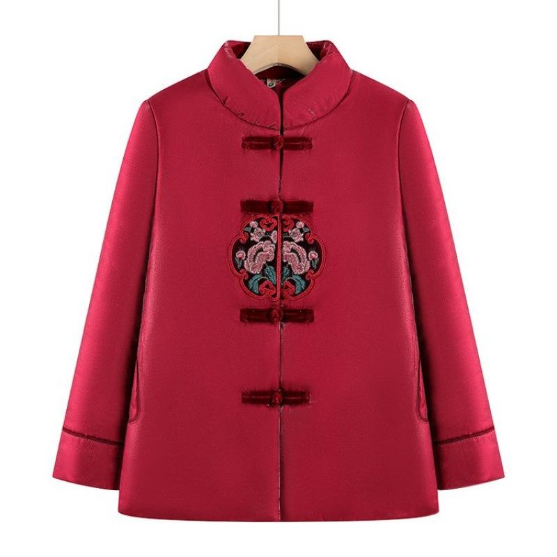 Happy Wife Winter Cotton-padded Coat Thickened Warm Jacket 0-year-old Old Clothes Woman