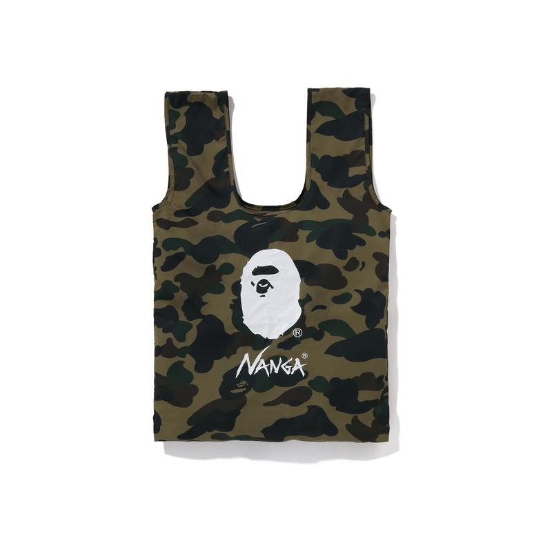 A Bathing Ape X Nanga Collaboration - 1st Camo Eco-Friendly Bag Unisex Tote Bag Green 0ZXBGM190901N Green GRX,F