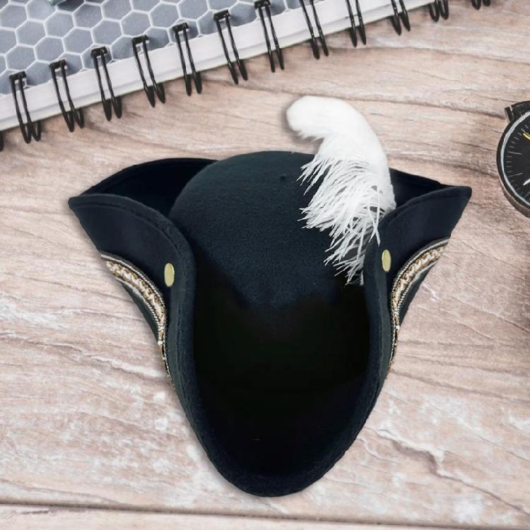 Stickerei Cosplay Piratenmützen für Kinderparty-Requisiten Kinder Piraten-Rollenspiel Federbesetzte Filzhüte