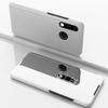 Skal Huawei P30 Lite, Mode Spegel Clear View Tunt Läder med Ställ Repskydd för Huawei P30 Lite, Silver