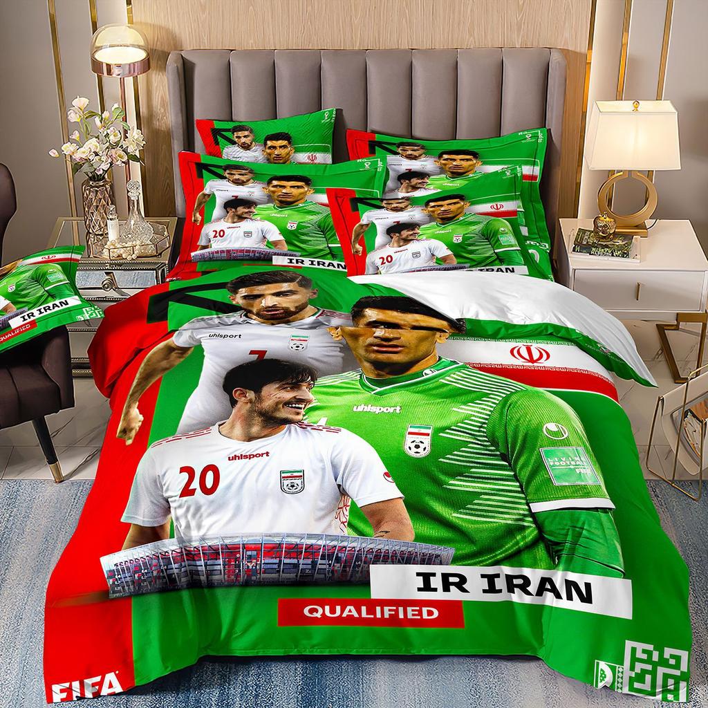 Home Textile Quilt Set Four-Piece World Cup Football 3D Printing Three-Piece Bedding