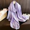 Plain Solid Basic Design 100% Silk Feeling Scarf for Women 180x90cm Shawl Wrap Luxury Female Hijab Headband Foulard Beach Stoles