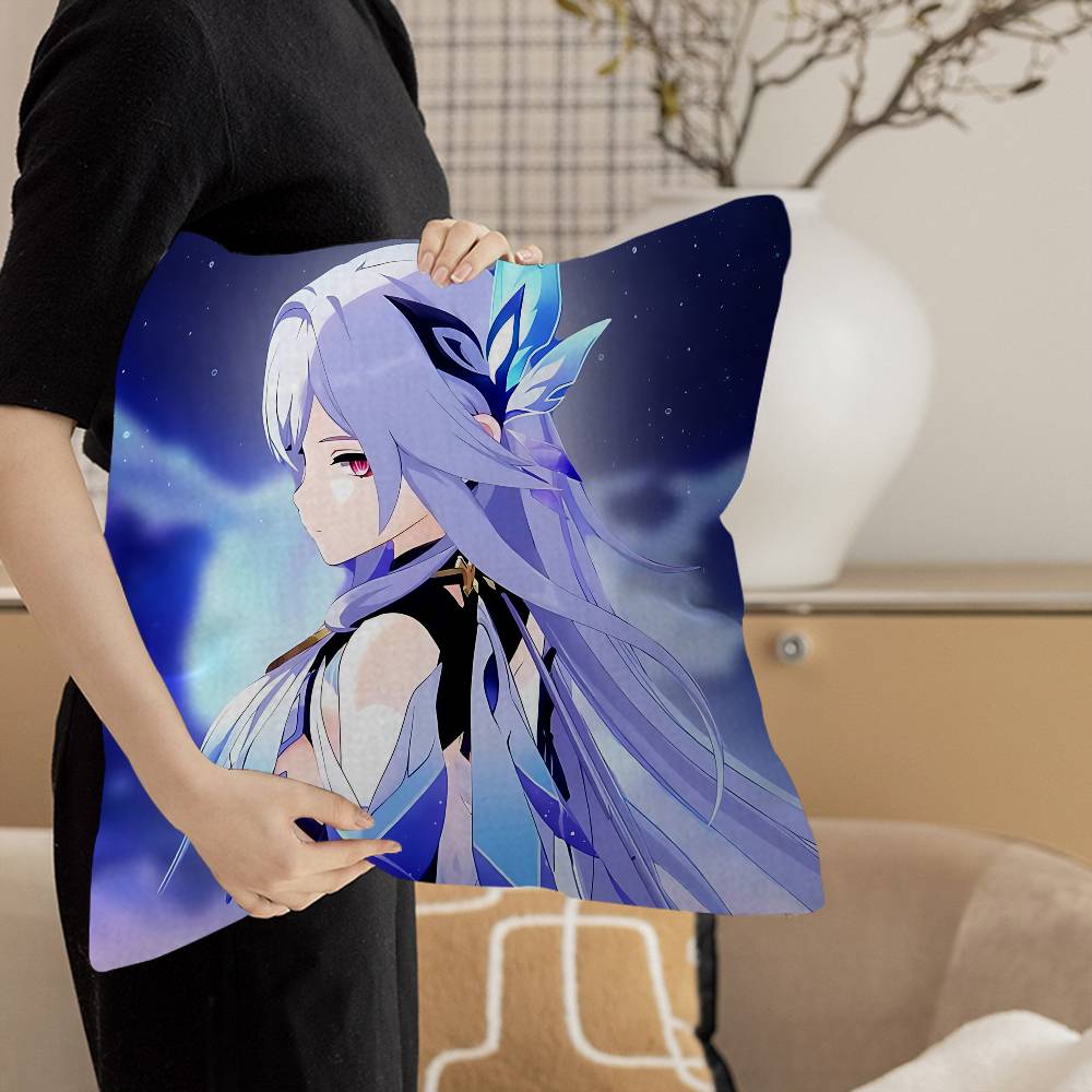 Genshin Impact Skirk Personalized Picture Text Home Decorative Pillows Household Gifts xcm