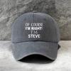 Vintage Woven Baseball Cap With Printed Text For Men Outdoor Casual Sport Hat
