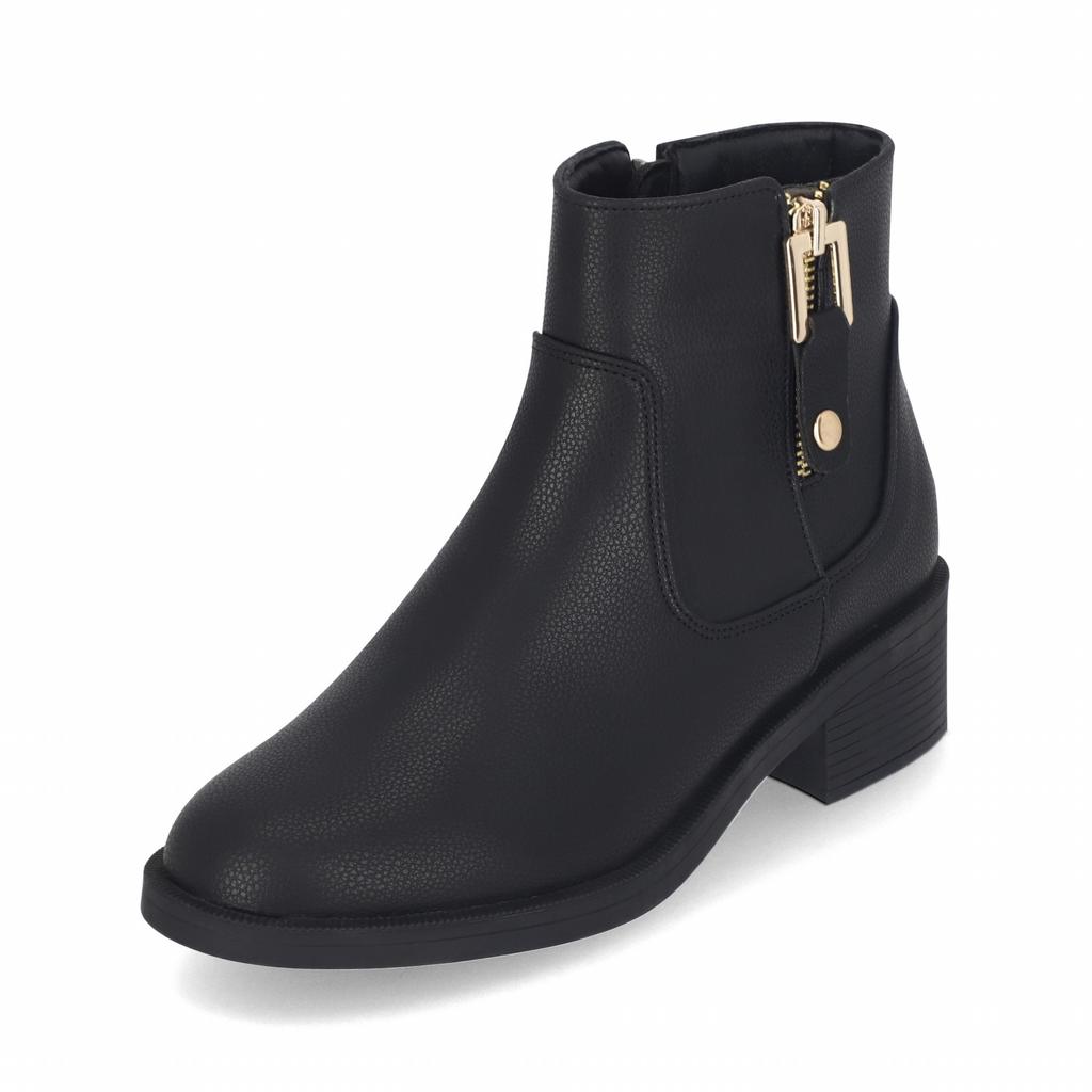 Elcanto Maz Women'S Side Zipper Detail Ankle Boots 4.5Cm Lcwa21M34V