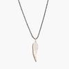 J.Lauren 07N0650 Winged Black Ball Chain Silver Long Necklace [30301536]