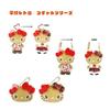 Yasuda Tsusho Hello Kitty Heisei Retro Kogal Series Mascot Pouch Hibiscus Approx. H15xW19xD5cm KT Ko