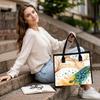 Peacock Printed Fashion Tote Bag Daily Use Portable Shoulder Handbag for Women