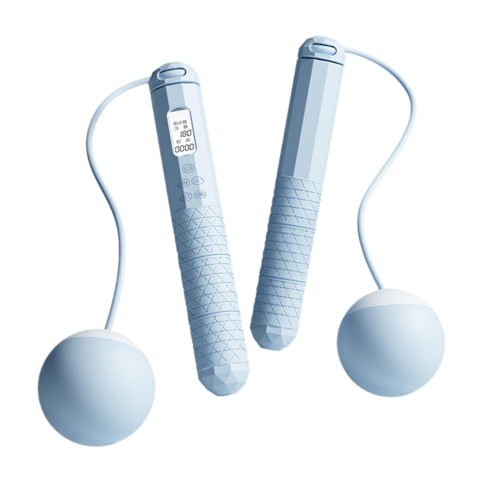 Беспроводная скакалка Регулируемая утяжеленная тренировочная скакалка с ЖК-дисплеем для ночного отображения для домашнего спортзала Кардиотренажер