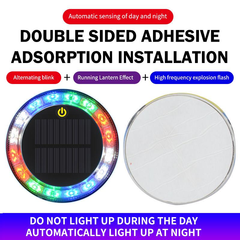 Solar Strobe Warning Light, Wireless LED Flashing Safety Light for Trucks, Outdoor