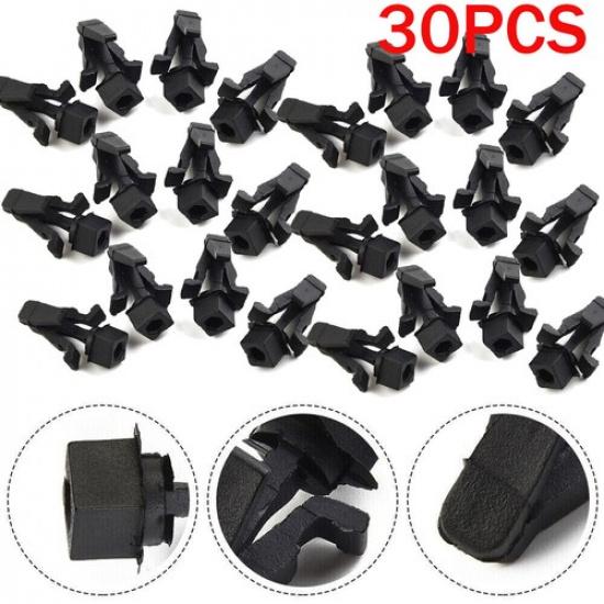 30 шт. Клипсы-фиксаторы решетки бампера для Nissan, черные
