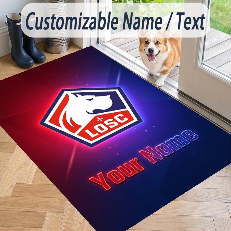 Custom Text Printed Rug LOSC Lille Non Slip Floor Carpet For Home Room Decor