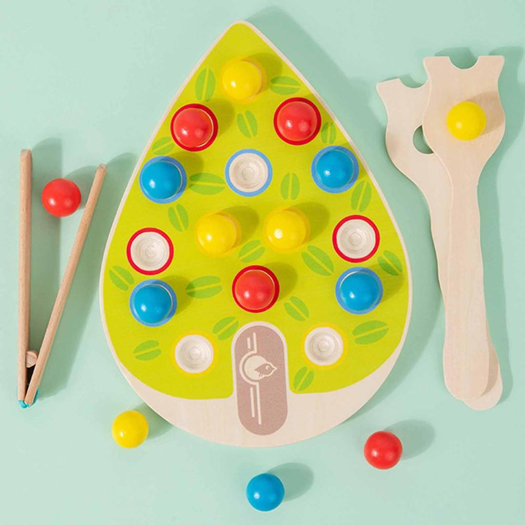 Preschool Educational Wooden Rainbow Color Sorting Toy Focused Training Logical Game for Kids Color Matching Learning Fun