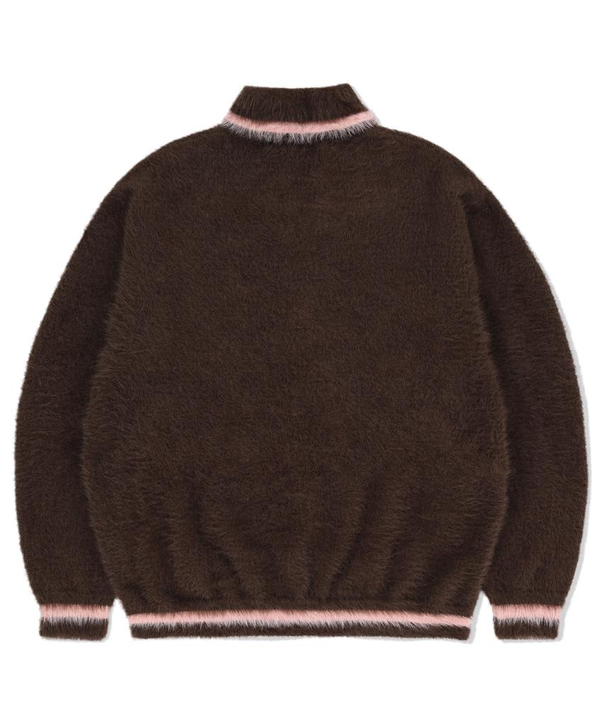 MAHAGRID Hairy Collar Knit Brown(Mg2Efmk642A)